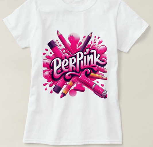 PERPINK White Custom made tshirt