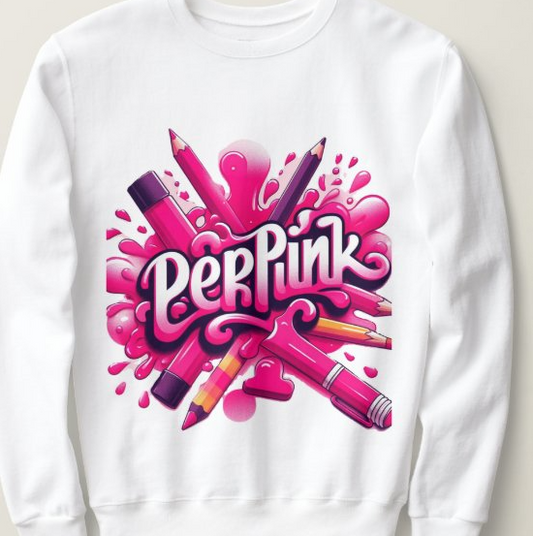 PERPINK Long Sleeve Custom made graphic tshirt.